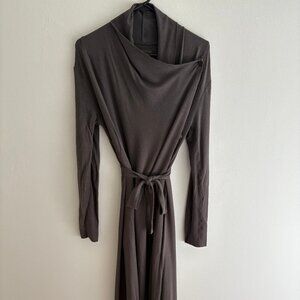 Lunya Gray Shawl Button Collar Robe